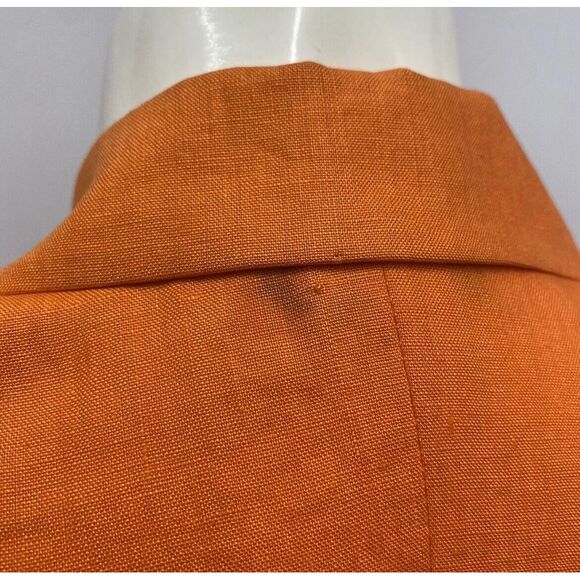 Versace Sport Orange Double Breast Linen Harlequin Flip Cuff Blazer Jacket Sz 40 - Picture 8 of 9